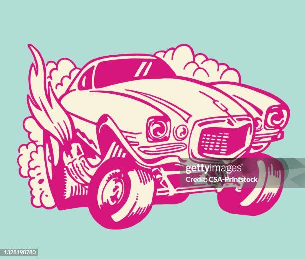 hot rod car - hot rod car stock illustrations