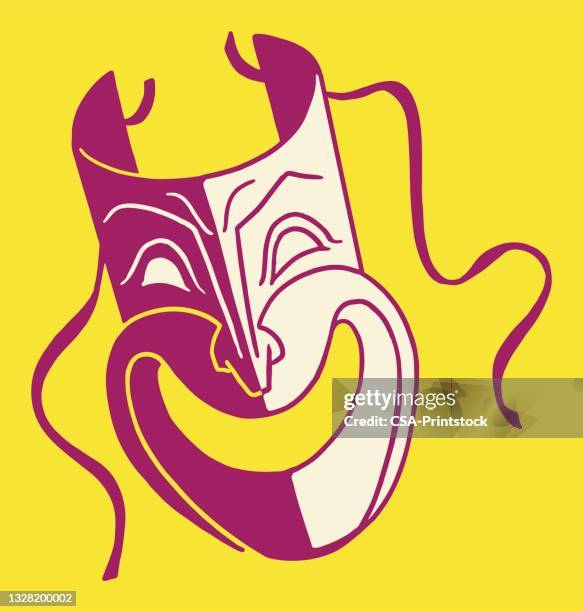 comedy mask - broadway performer stock illustrations