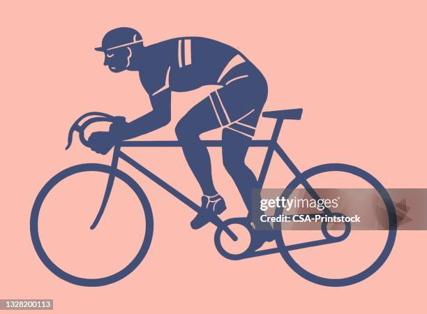 bicycle rider - cycling logo stock illustrations