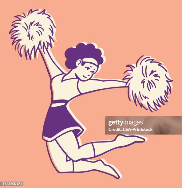 cheerleader - school spirit stock illustrations