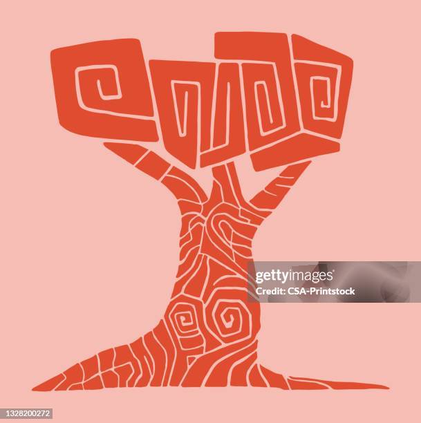 abstract tree - tree trunk stock illustrations