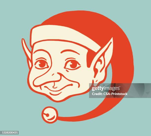 ilustraciones, imágenes clip art, dibujos animados e iconos de stock de elfo con gorra - image troll