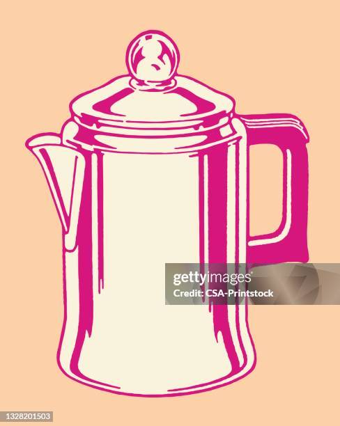 stockillustraties, clipart, cartoons en iconen met coffepot - koffiepot