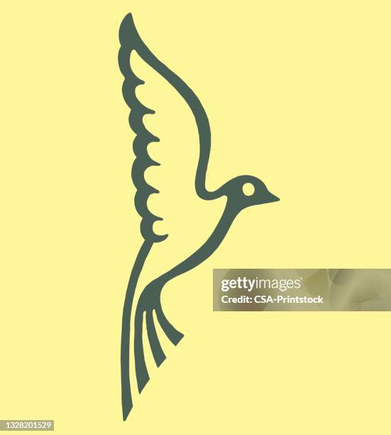 Logogram Bird 826 Flying Bird Logo High Res Illustrations - Getty Images