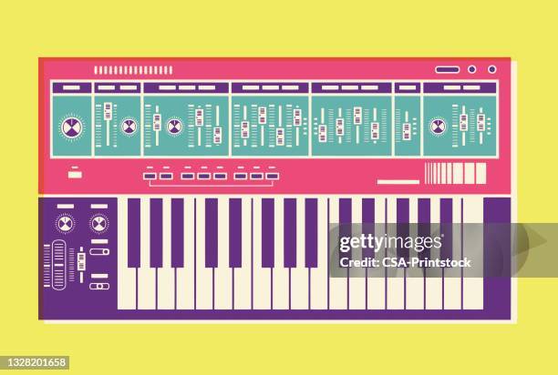 music keyboard - keyboard musical instrument stock illustrations