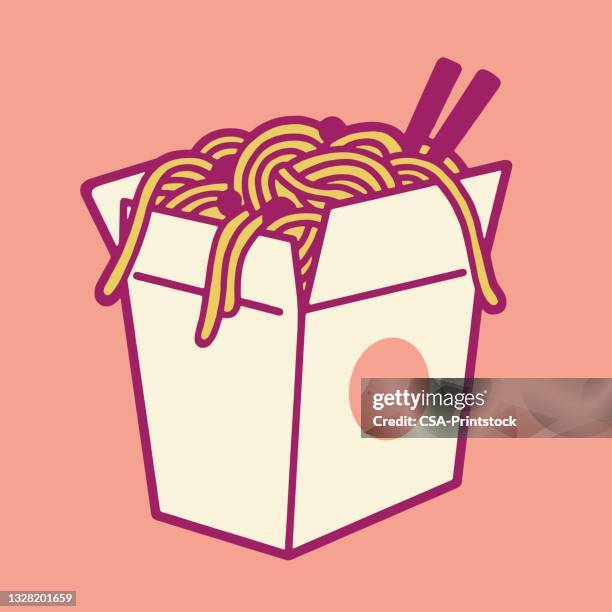 chinese takeout food - junk food vector stock illustrations