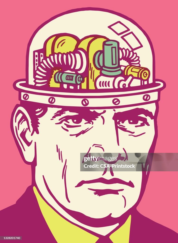 Man with Mechanical Brain