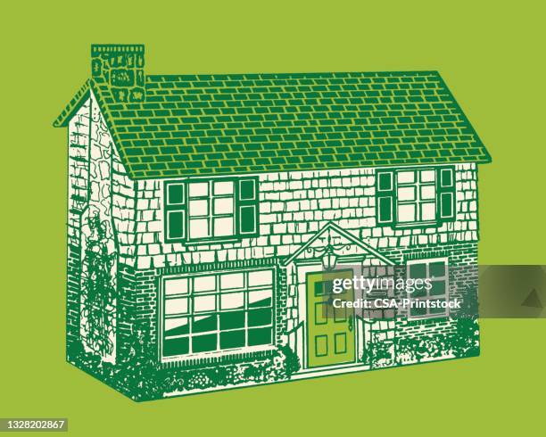 ilustrações de stock, clip art, desenhos animados e ícones de facade of old-fashioned house - doll house