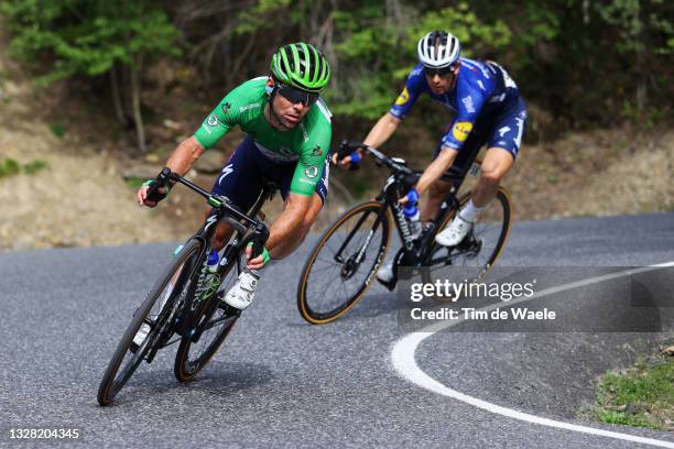 Mark Cavendish of The United Kingdom and Team Deceuninck - Quick-Step Green Points Jersey during the 108th Tour de France 2021, Stage 15 a 191,3km...