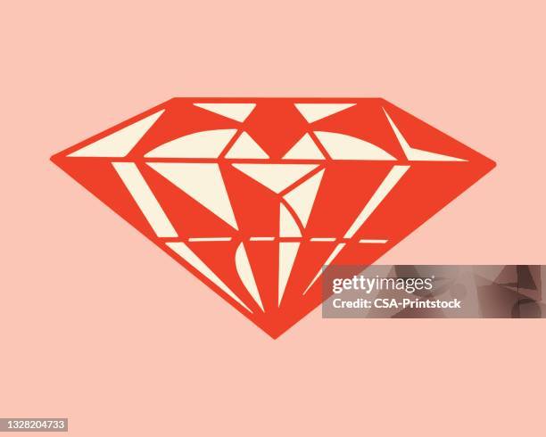 stockillustraties, clipart, cartoons en iconen met illustration with symbol of diamond - edelsteen