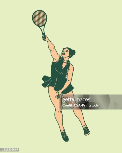 tennis player - vintage tennis player stock illustrations