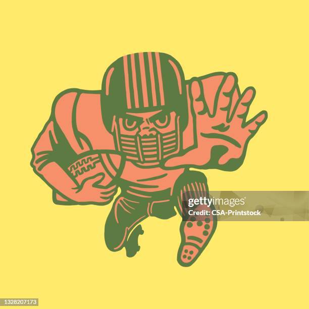 football player - american football ball stock illustrations