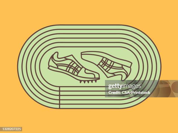 Running Spike Vector 46 Track Spikes High Res Illustrations - Getty Images