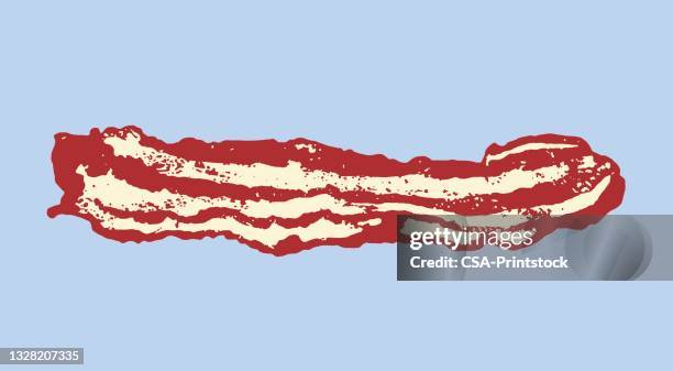 strip of bacon - bacon strip stock illustrations