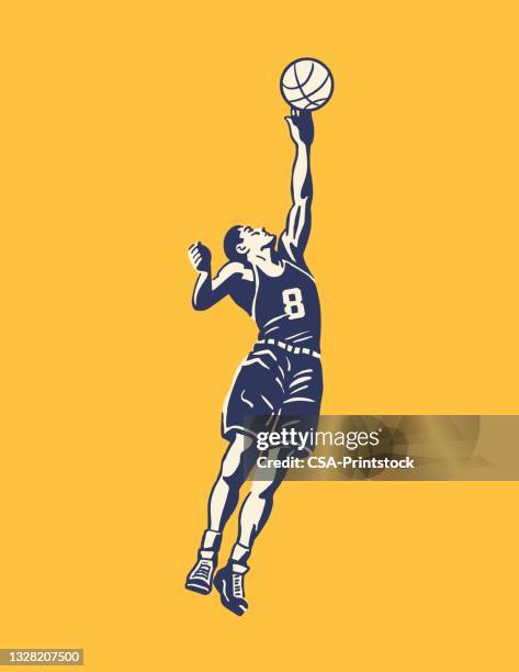 basketball player - basketball ball stock-grafiken, -clipart, -cartoons und -symbole