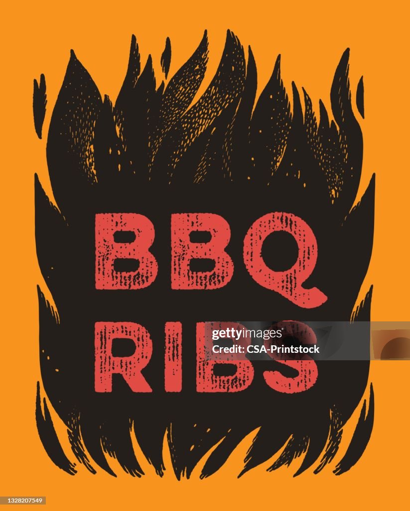 BBQ Ribs Flames