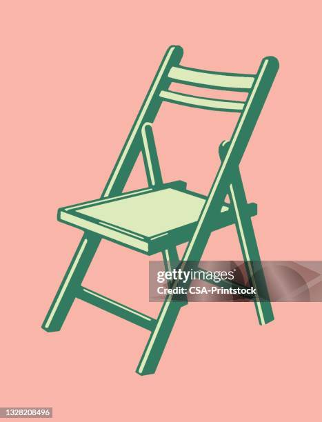 klappstuhl - folding chair stock-grafiken, -clipart, -cartoons und -symbole