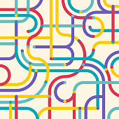 Abstract Maze Route Subway Intersection Background Pattern