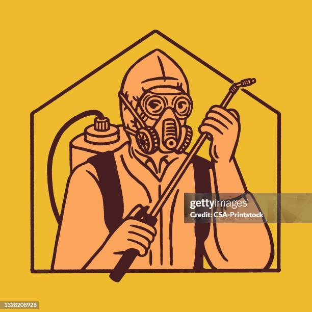 exterminator - pests stock illustrations