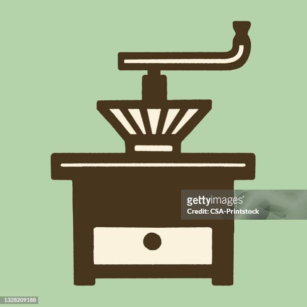old fashioned coffee grinder - coffee logo stock illustrations