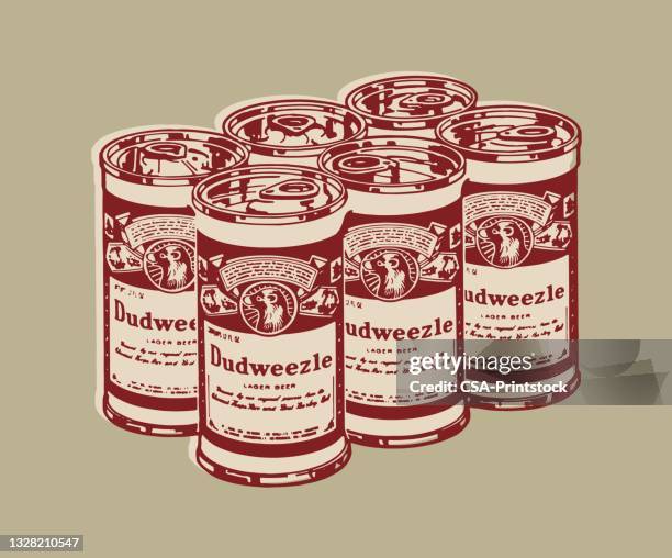 dudweezle beverage six pack - beer alcohol stock illustrations