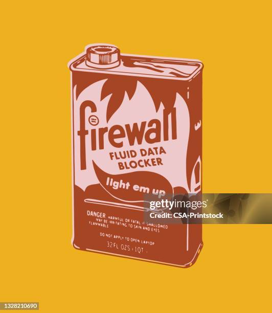 firewall fluid data blocker can - lighter fluid stock illustrations