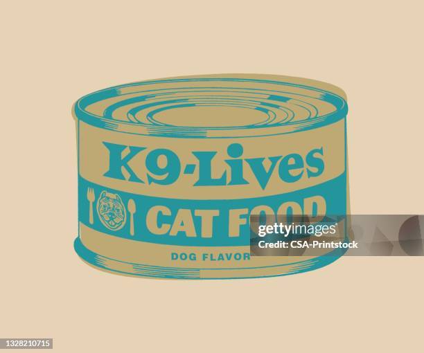 illustrazioni stock, clip art, cartoni animati e icone di tendenza di k9 vive la lana di cibo per gatti - cat food