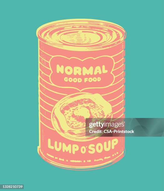 lump o soup can - soup can stock illustrations