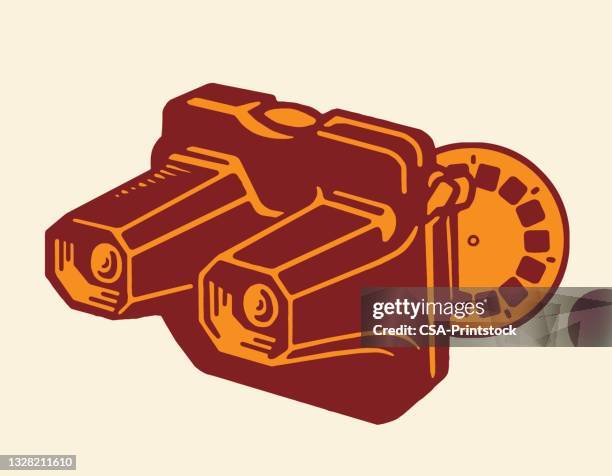 view master toy - view finder stock illustrations