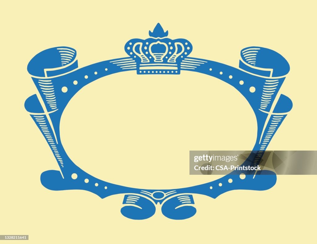 Crown and Scroll Border