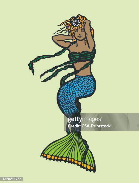 mermaid - mermaid stock illustrations