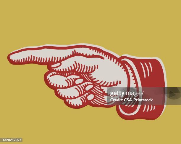 hand pointing - finger stock illustrations