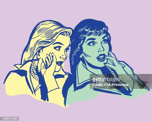 women chatting - woman friends chatting stock illustrations