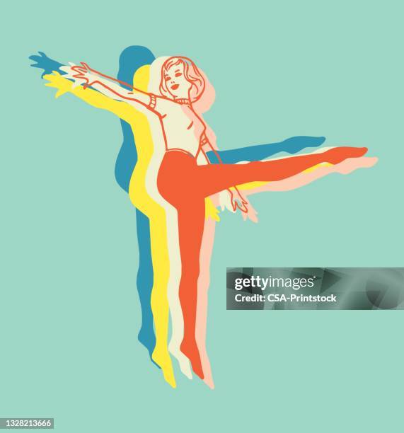 ballerina - dancing illustration stock-grafiken, -clipart, -cartoons und -symbole