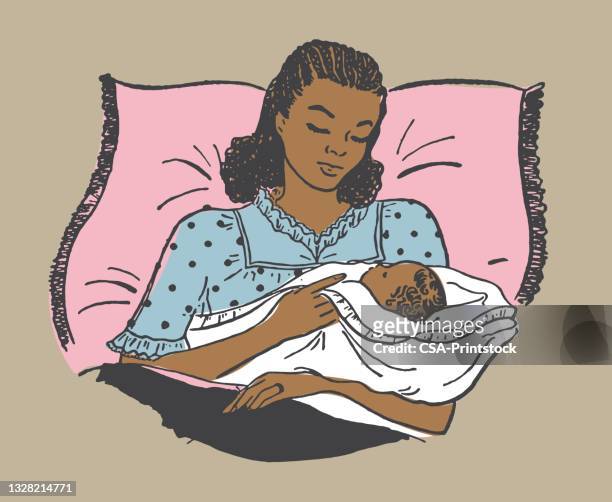 35 Illustraties van Mom Feeding Baby Cartoon - Getty Images
