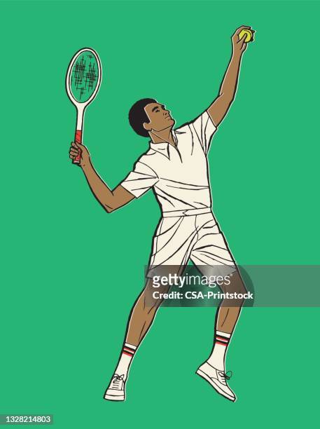 tennis player - vintage tennis player stock illustrations
