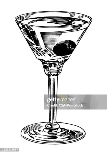 martini-cocktail - glazed food stock-grafiken, -clipart, -cartoons und -symbole