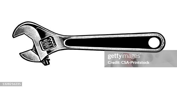 crescent wrench - wrench stock illustrations