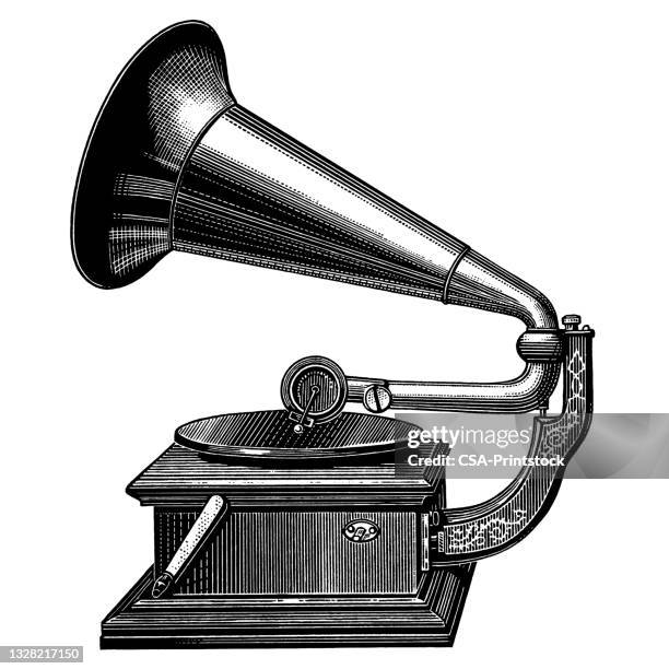 illustration des grammophons - gramophone stock-grafiken, -clipart, -cartoons und -symbole