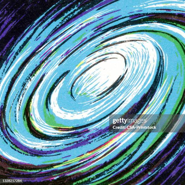 outer space - black hole spiral stock illustrations