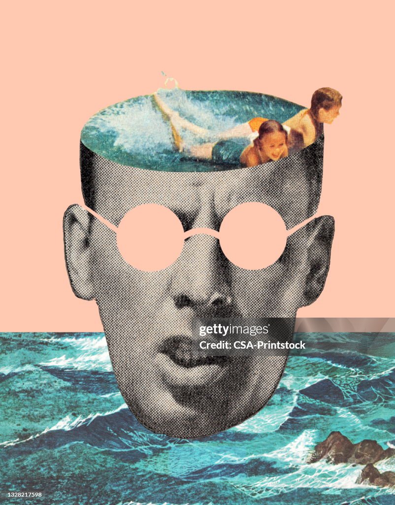 Kids Swimming In Pool Head High-Res Vector Graphic - Getty Images