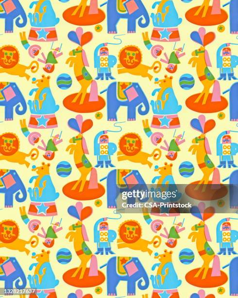 circus pattern - circus performance stock illustrations