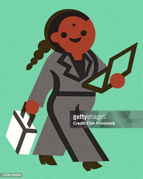 woman walking - organisieren stock illustrations
