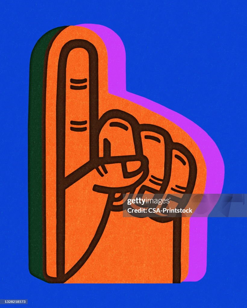 Signo del dedo índice del número uno