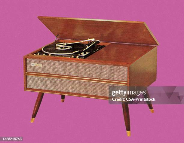 ヴィンテージターンテーブルのイラスト - vintage record player no people点のイラスト素材／クリップアート素材／マンガ素材／アイコン素材
