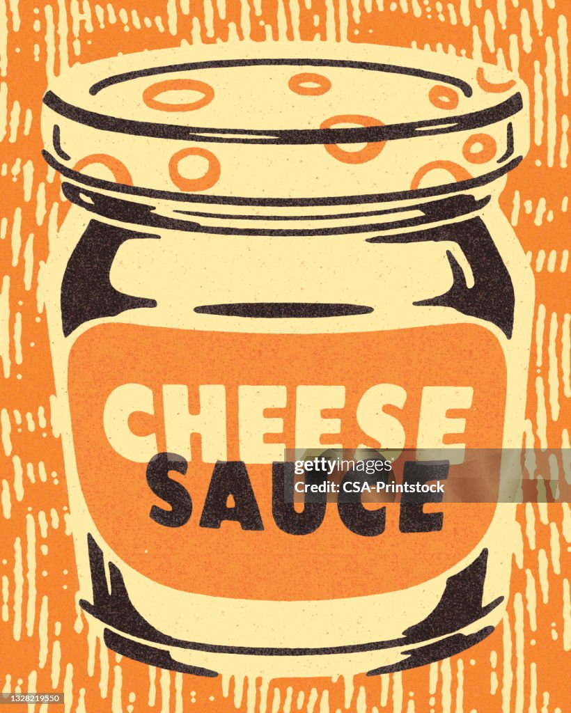 Jar of Cheese Sauce