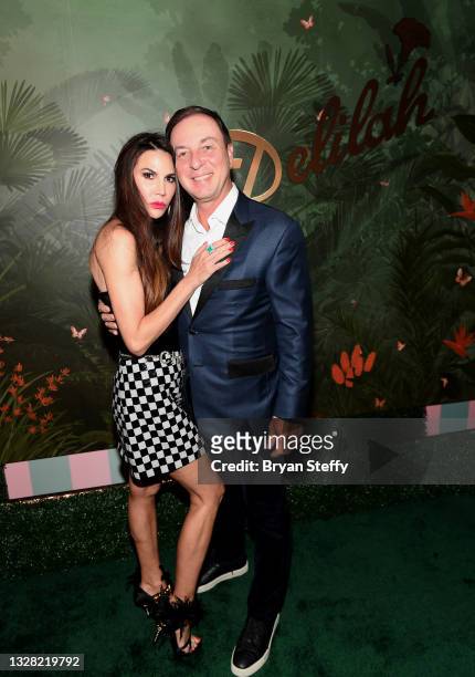 Nicole Lacob and Joe Lacob attend h.wood Group's grand opening of Delilah at Wynn Las Vegas on July 10, 2021 in Las Vegas, Nevada.