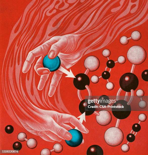 molecules and chemical structure - molecule stock illustrations