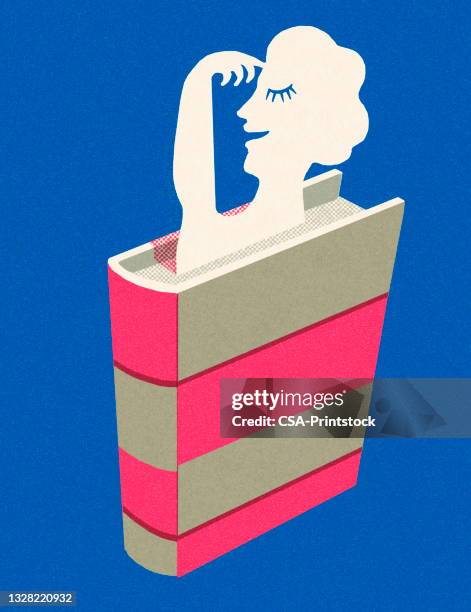 book - student thinking stock illustrations