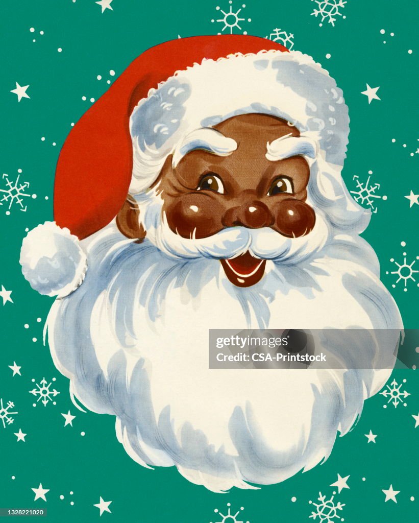 Black Santa Claus High-Res Vector Graphic - Getty Images